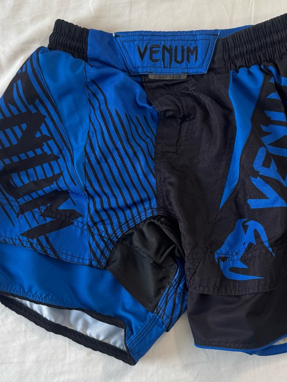 Venum Muay Thai/MMA Training Blue Black Shorts - Men's Small